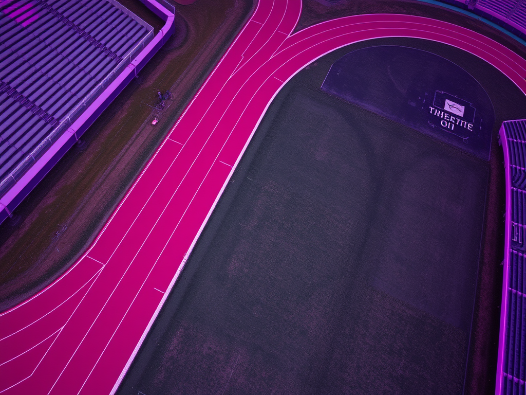 A large, wall-mounted ultra-wide monitor in a contemporary office setting displaying a property listing performance report dashboard, with clean charts, open and click metrics, and a map of distribution channels. Below it, a narrow floating shelf holds a few neatly stacked, print-ready listing flyers and a closed, charcoal-gray notebook. The background features a smooth, neutral-toned wall and a hint of a glass partition, all in sharp, photographic realism. Cool, diffused office lighting from recessed fixtures gently illuminates the scene, creating subtle reflections on the monitor and soft shadows beneath the shelf. Shot straight-on at eye level for a clear, authoritative composition, the mood is analytical yet approachable, conveying precise, optional performance reporting for busy professionals.